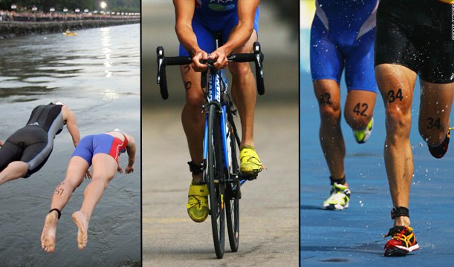 Zwemmen, fietsen en hardlopen, het zijn de klassieke onderdelen van de triathlon.
