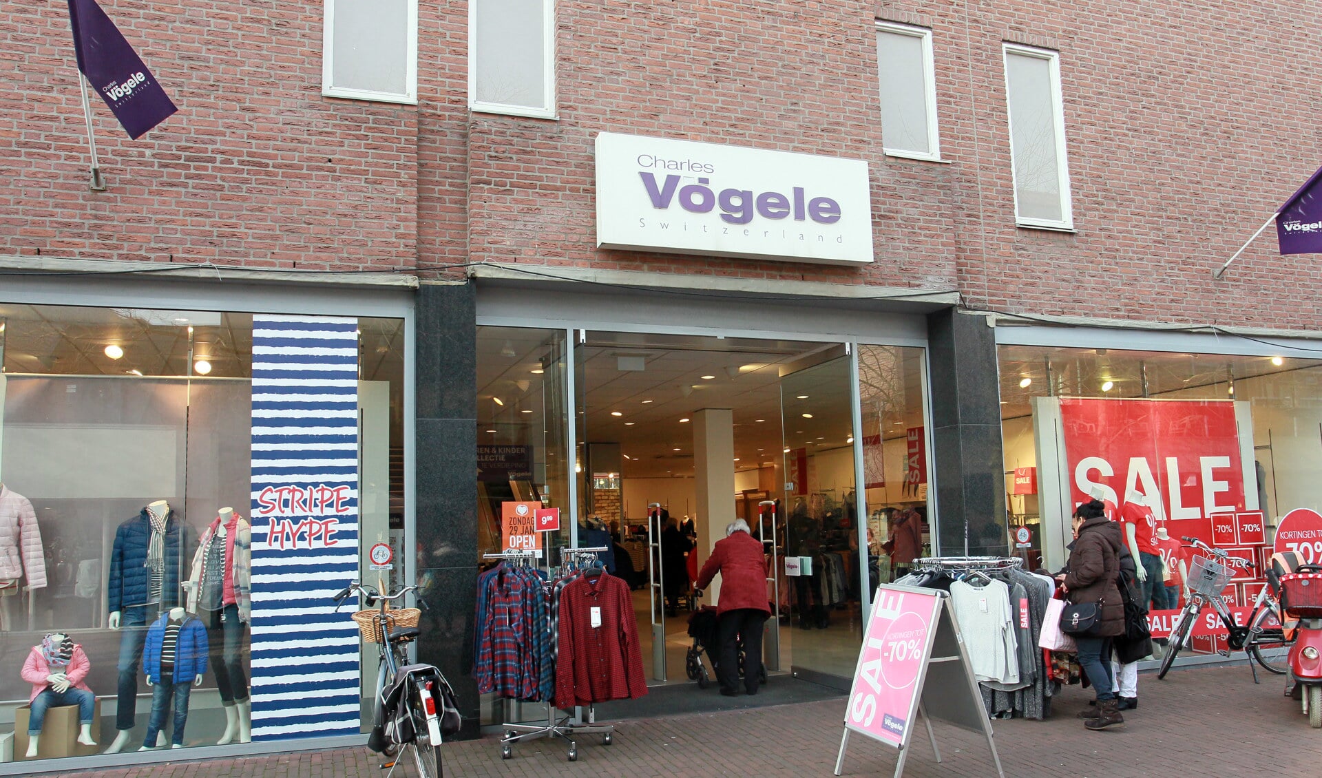 Het pand van Charles Vögele in het Osse centrum.