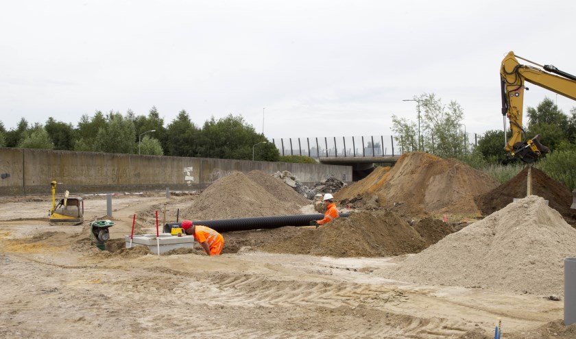 De werkzaamheden aan de A50 bij Uden. Foto: Ad van de Graaf.