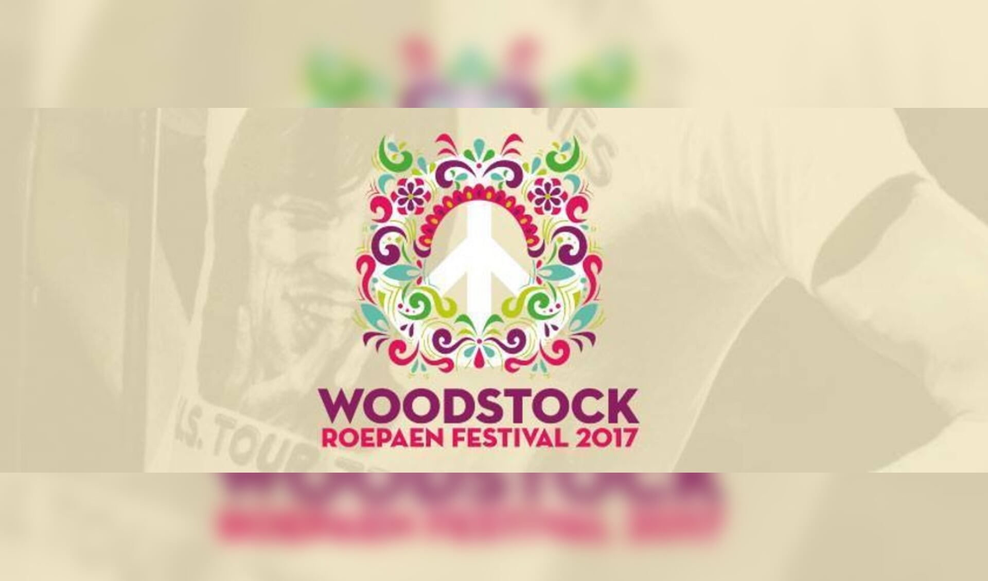 Het logo van Woodstock 2017.