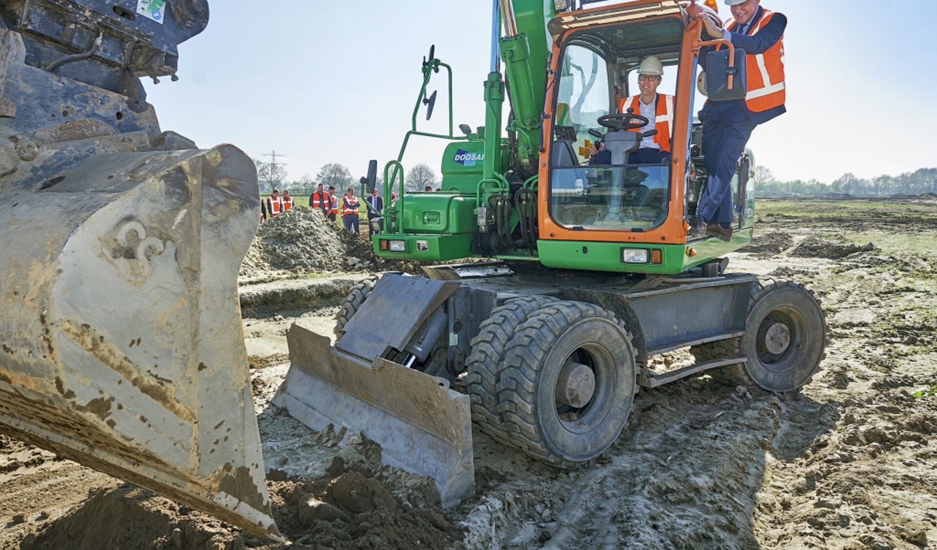 In april dit jaar werd een begin gemaakt met de aanleg van de Randweg, de komomleiding, in Haps. 