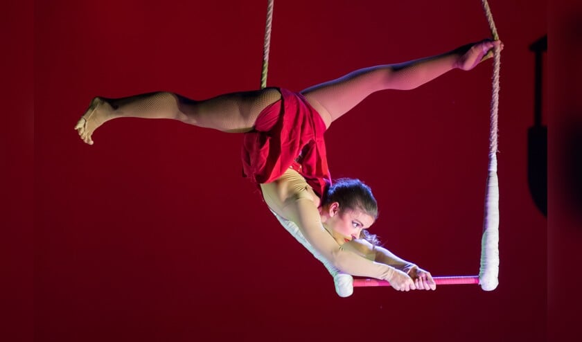 Een act van Wintercircus Arlette Hanson.