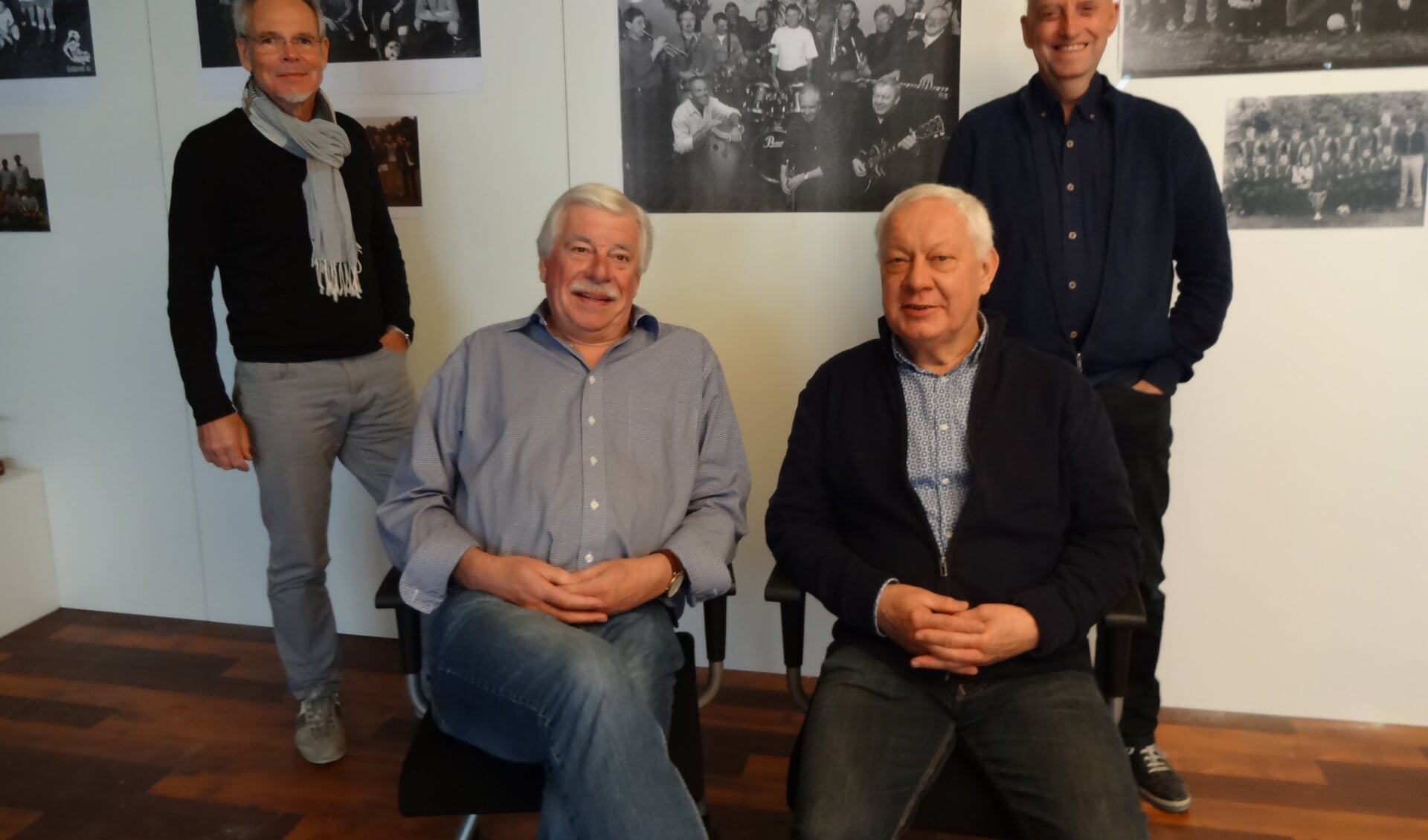 Harry van Genugten, Frans van den Berg, Henk van der Hop en Chris van Haandel