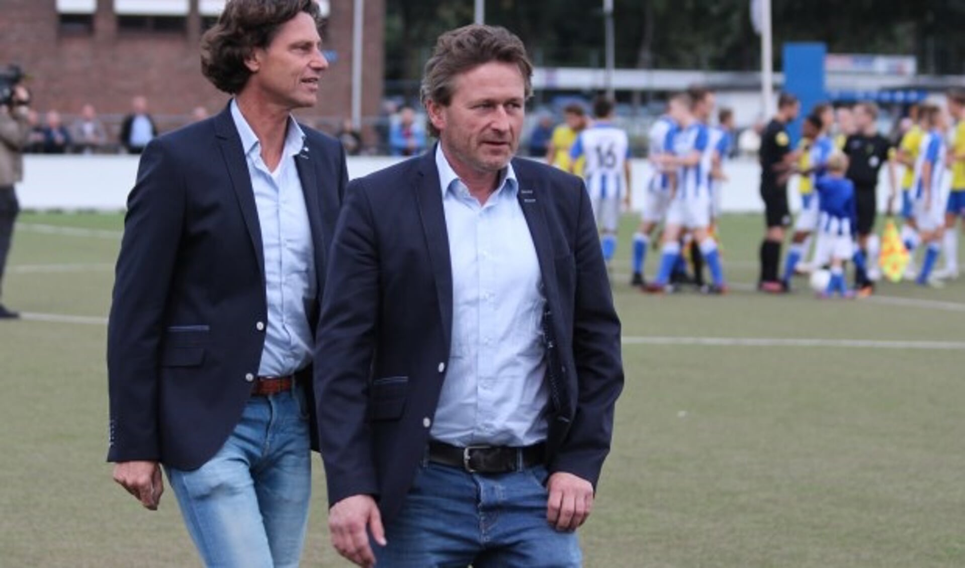 Bertran Kreekels en assistent-trainer Jurgen van de Goor. 