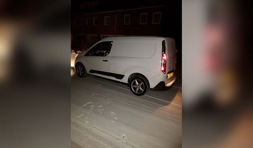 De bestelbus die gestolen is