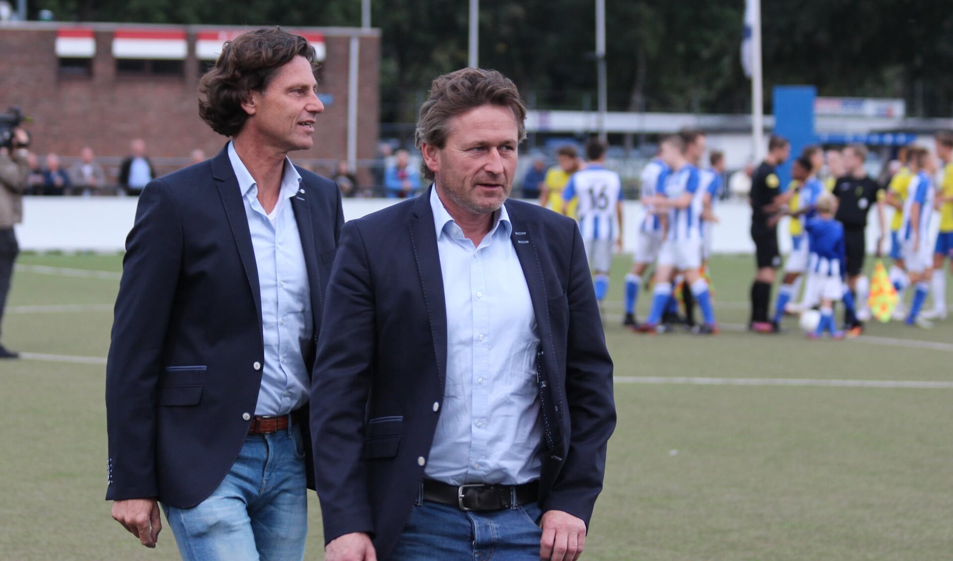 Bertran Kreekels en assistent-trainer Jurgen van de Goor. (Foto: Mark Pouwels)