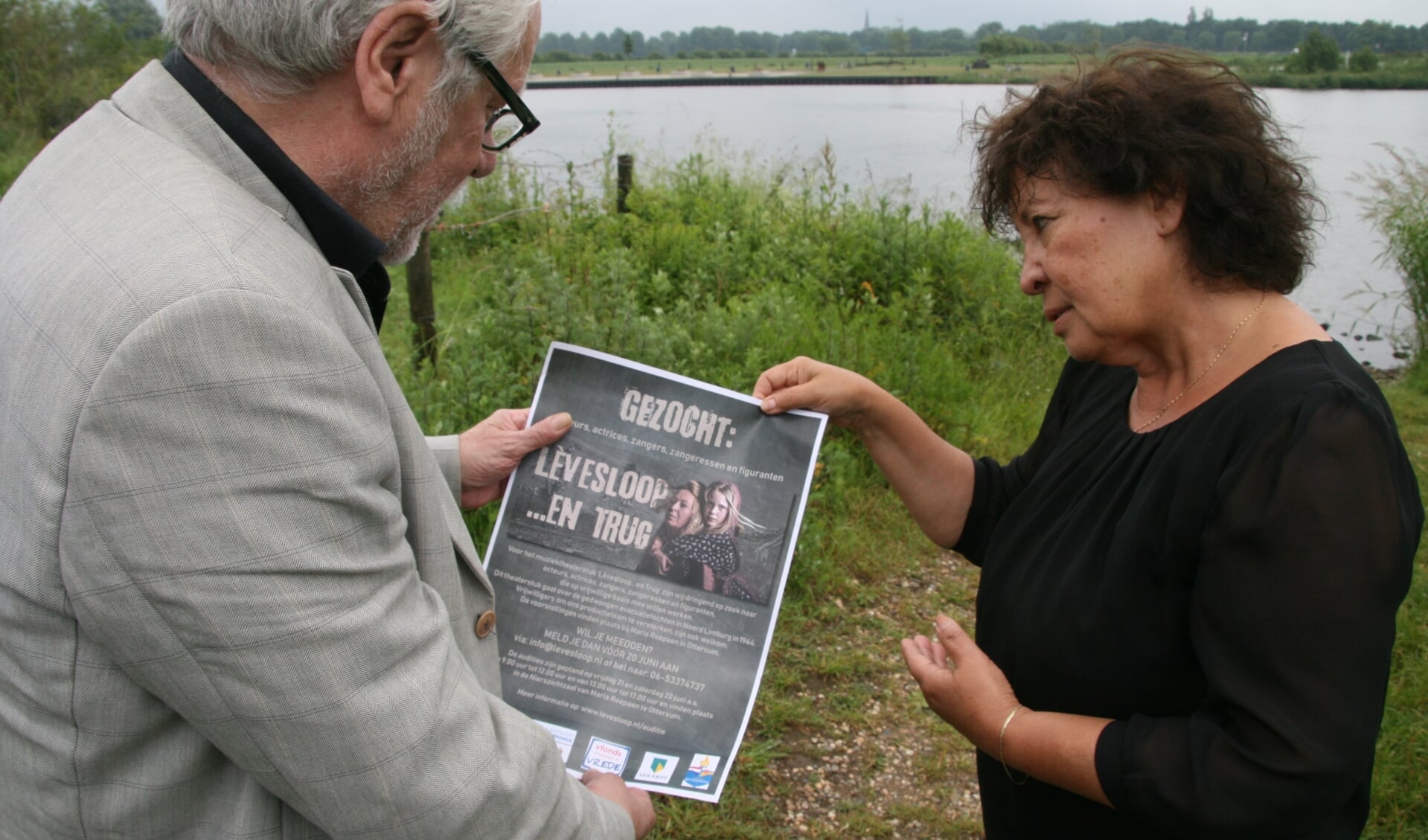 Fred Hoskens en Bia Sarton van 'Lèvesloop ...en trug'. 