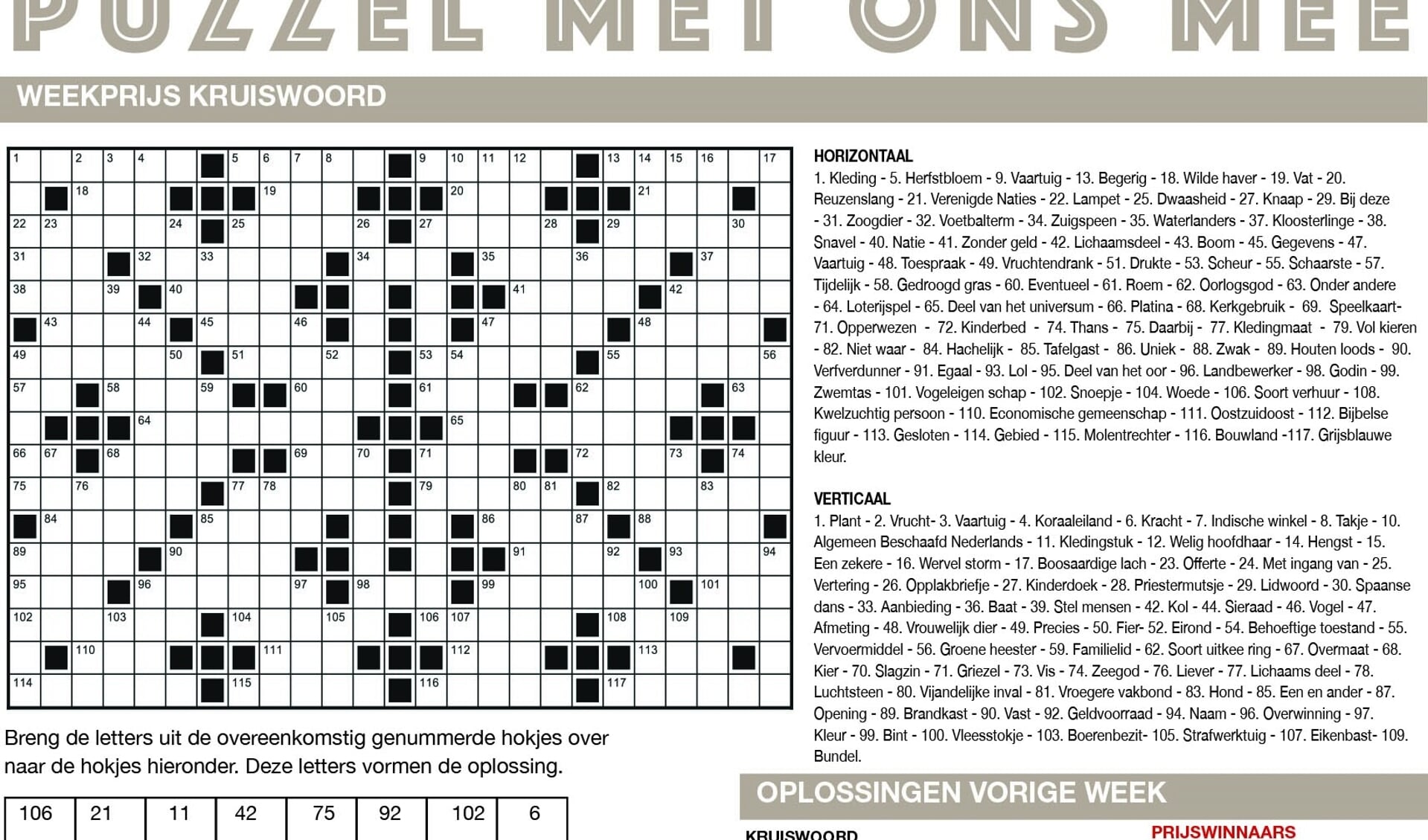 Puzzel Weekblad Regio Oss eenmalig op Kliknieuws