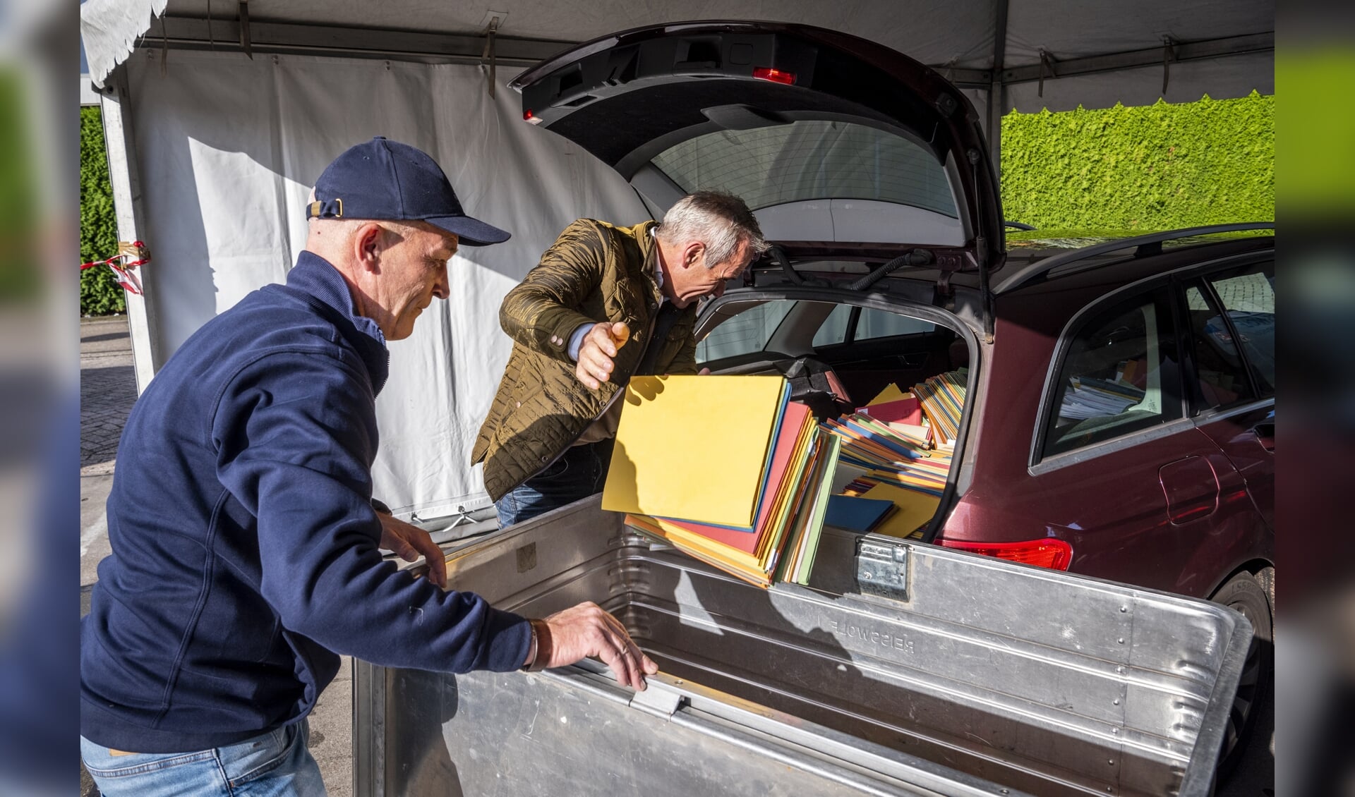 Vertrouwelijke documenten worden versnipperd. (Foto: Thomas Segers)