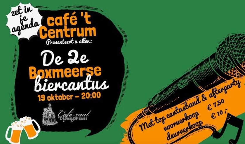 De Boxmeerse Biercantus bij Het Centrum beleeft de tweede editie.