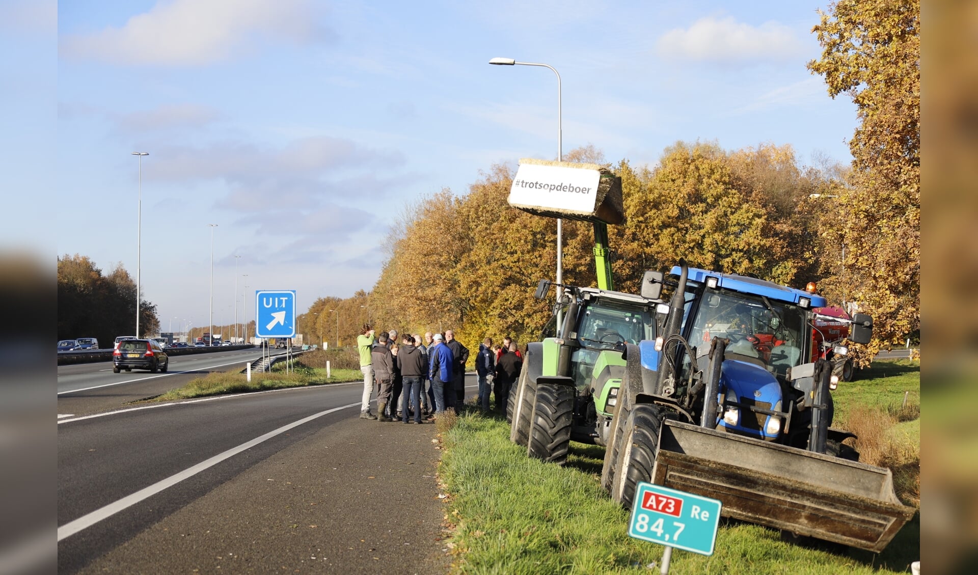 Ook boerenprotest in het Land van Cuijk.