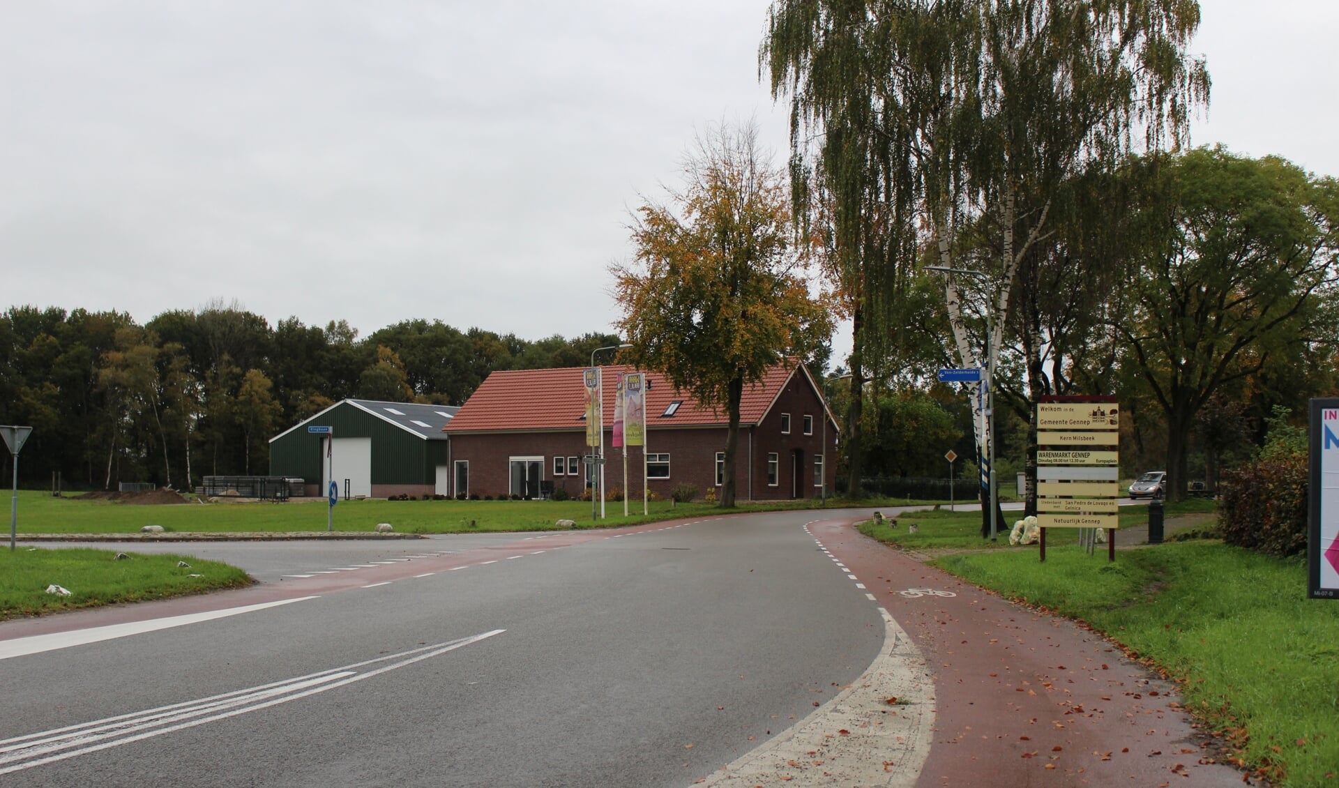 De Zwarteweg in Milsbeek. 