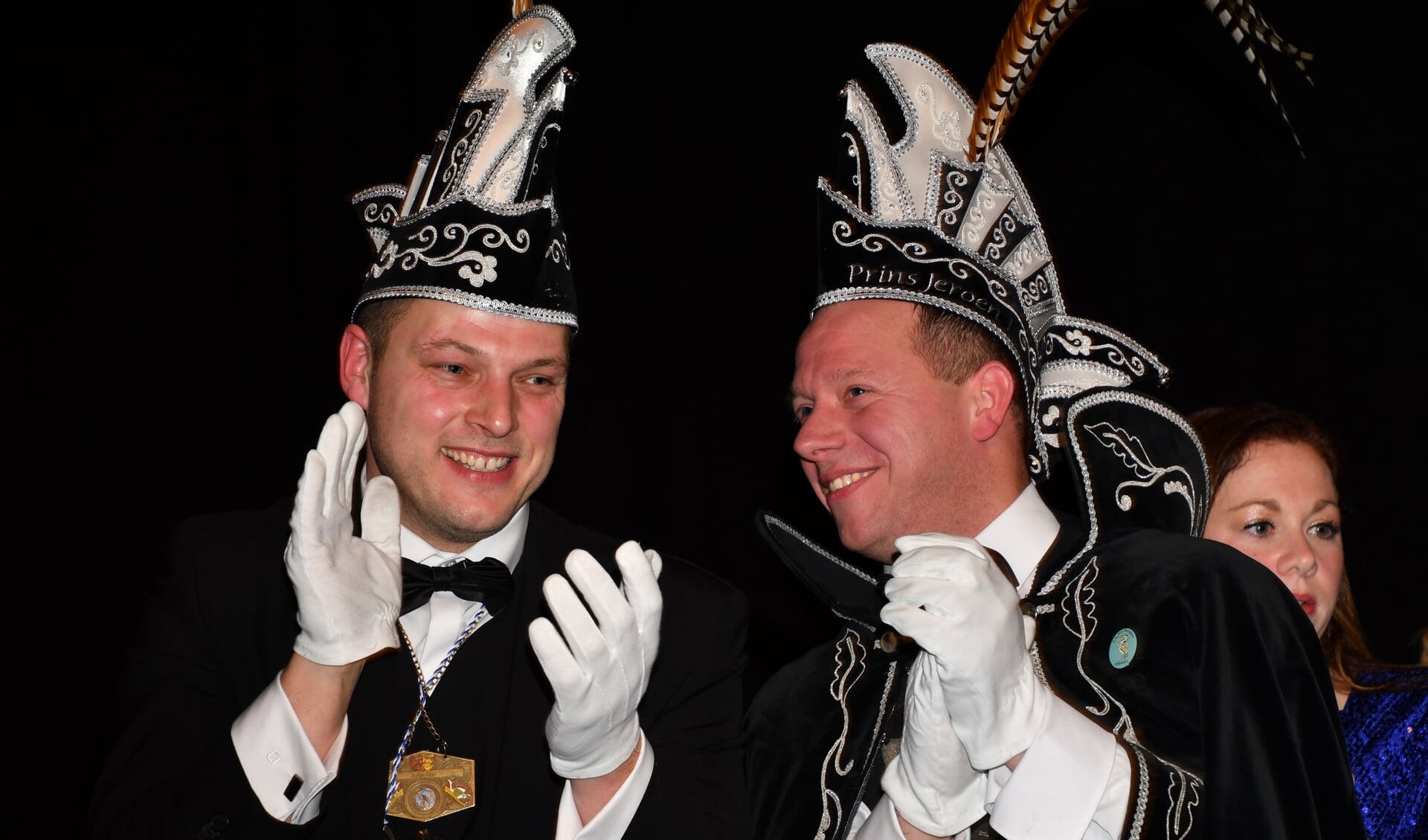 Prins Jeroen (R) en Adjudant Twan het nieuwe prinsenpaar van De Reigers