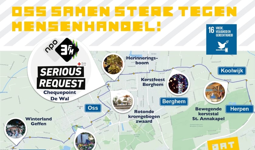Route 3FM Serious Request door gemeente Oss bekend