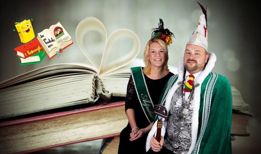 Prins John d'n Urste in Rottenrijk en Adjudant Esther. (Foto: Facebook Rottenrijk)
