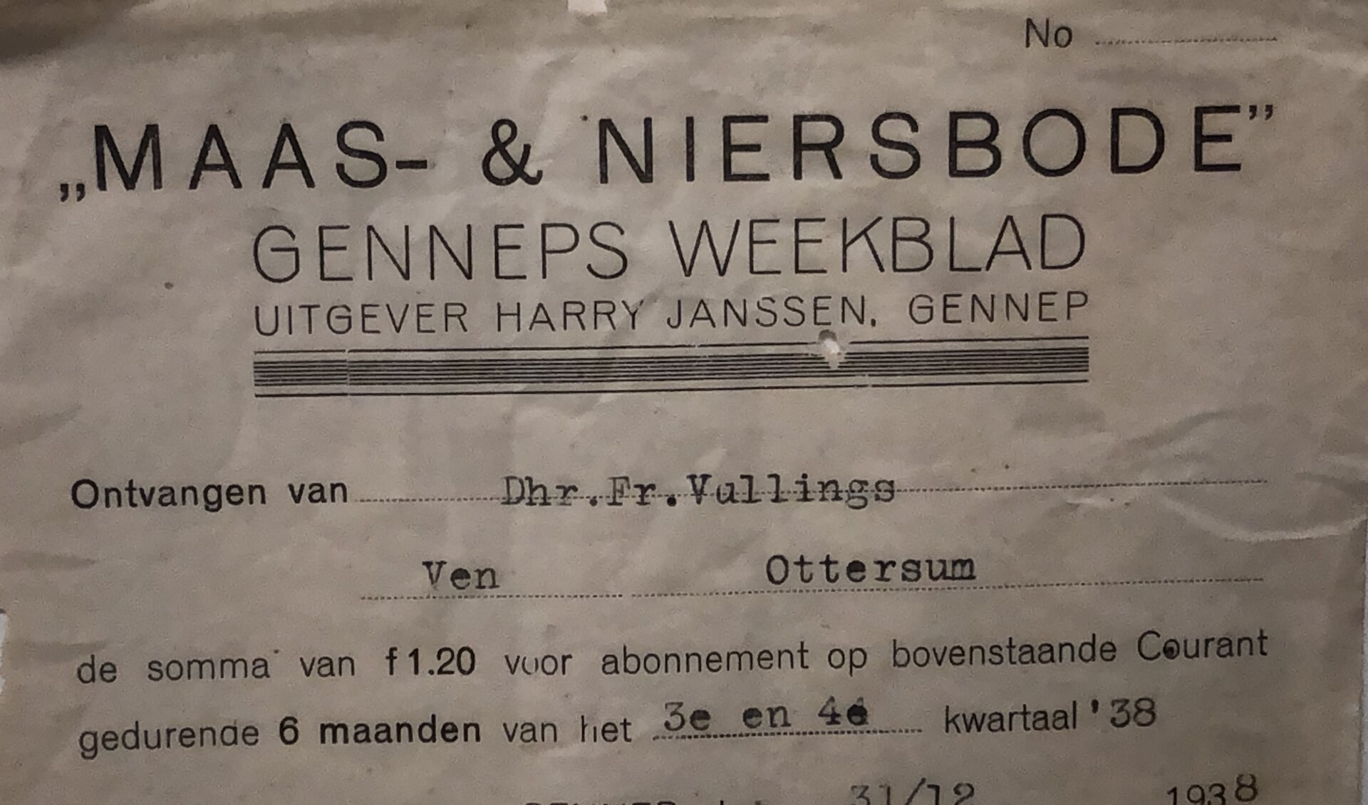 De Maas en Niersbode keert terug. Dè weekkrant voor Gennep en omgeving verscheen in 2015 voor het laatst onder eigen naam. 