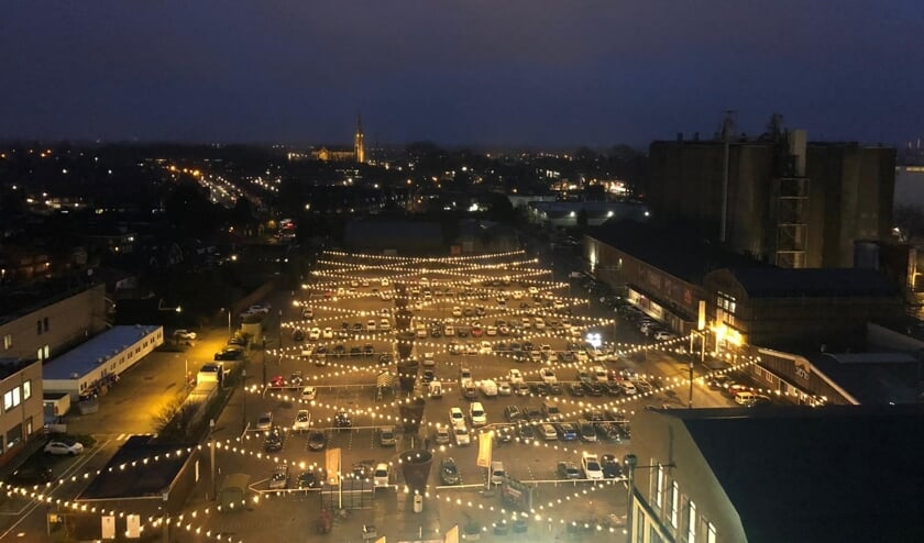 Een zee van licht op de Noordkade in Veghel.