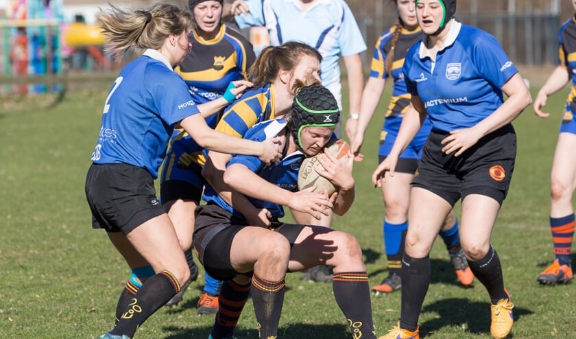 Damesrugby wint aan populariteit. RC Octopus in Uden en Black Bulls in Overloon bieden meiden die mogelijkheid. (foto: Albert Hendriks)