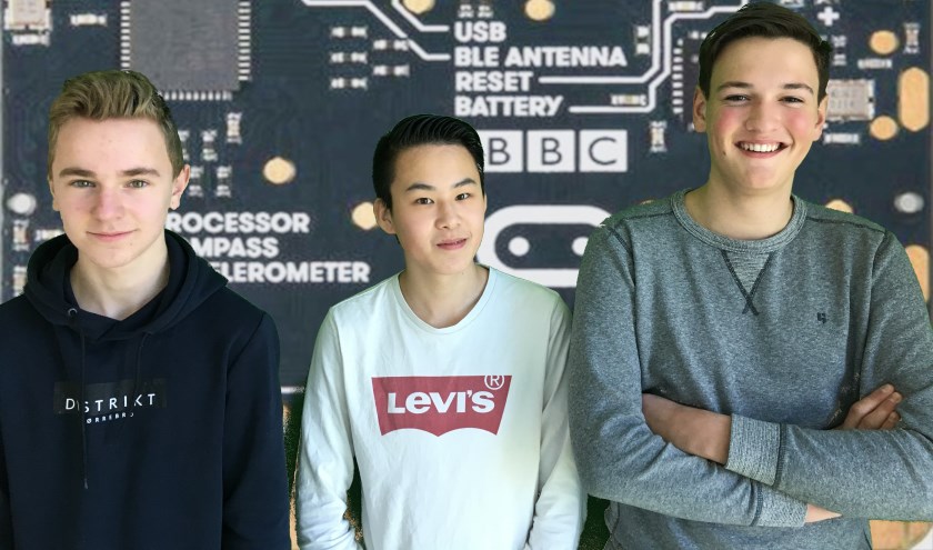 Luka, Robert en Tijmen bedachten een milieuvriendelijk alternatief voor de wasdroger en staan in de finale van de STEAM Cup Challenge.