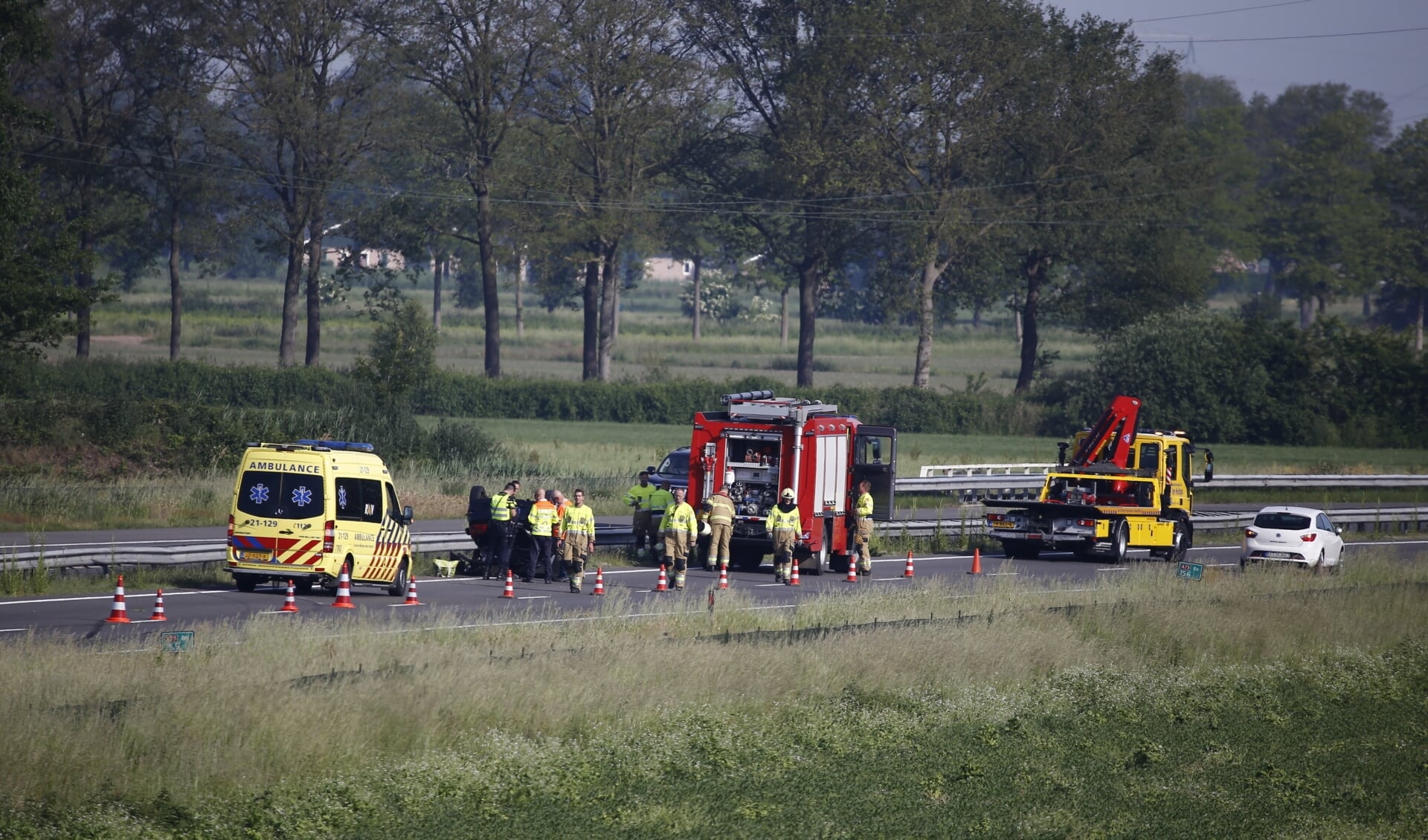 Op de A73 heeft vanochtend ter hoogte van Boxmeer een ongeluk plaatsgevonden. 