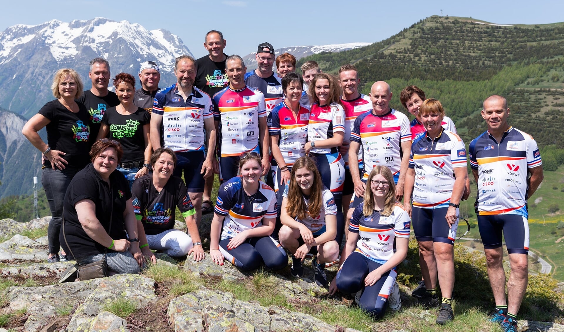 BIG Challenge Land van Cuijk, met o.a. Jos Nielen, Twan en José Jochems, Pieter en Tilly Egelmeers, Antoine, Monique en Tim van Loon, pluimveehouder Sjaak en Marja van Haare, familie Rullen. 