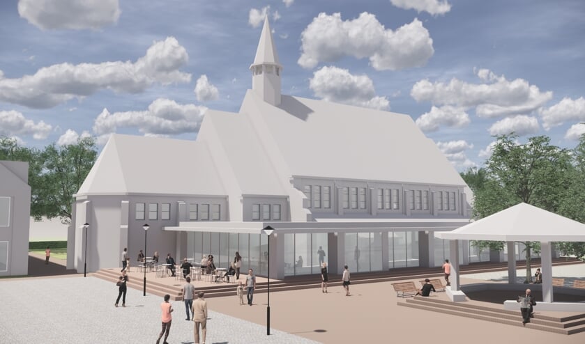 Artist impression van het nieuwe dorpshart Langenboom. (foto: Langenboom Verandert)