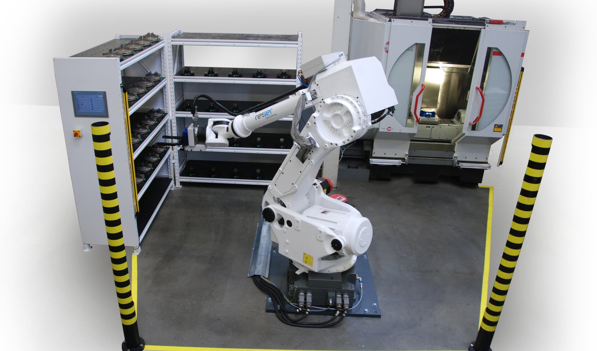 De robot kent een grote payload: hij kan tot 100 kg tillen (verschillende producten)
