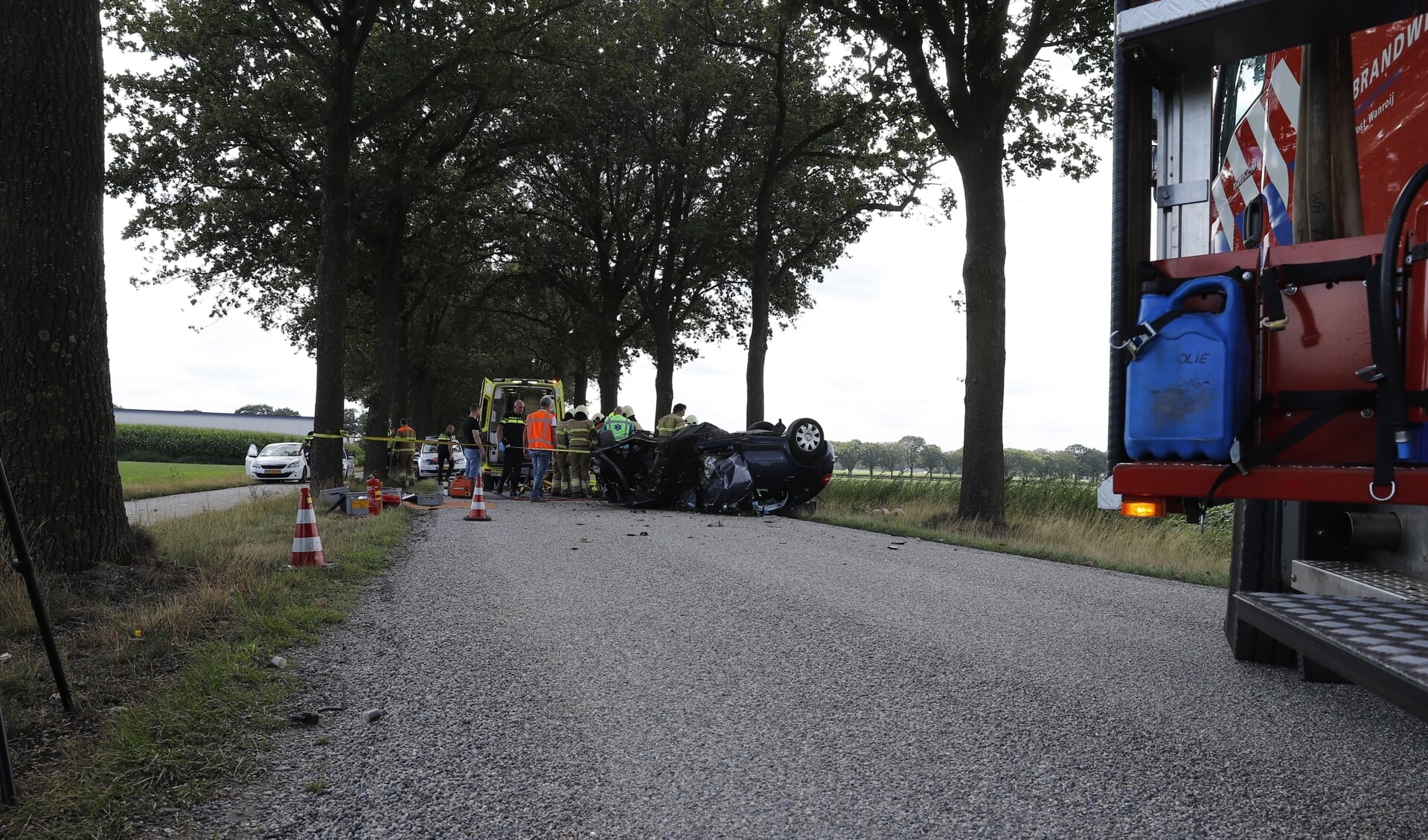 Vader en kind gewond bij aanrijding in Landhorst.