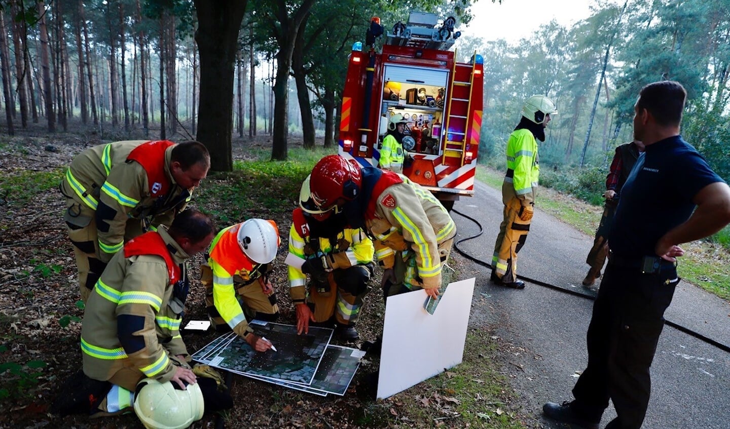 Oefening van natuurbrandbestrijding in Sint Anthonis.