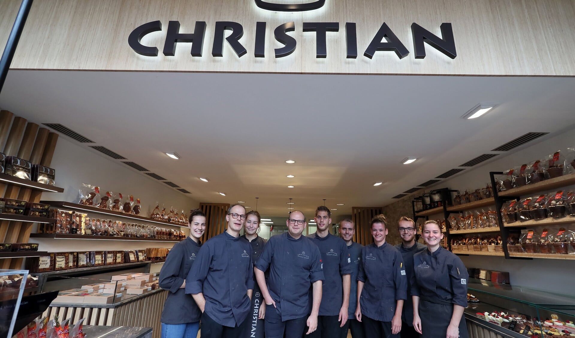 Het team van Christian Chocolaterie Patisserie.