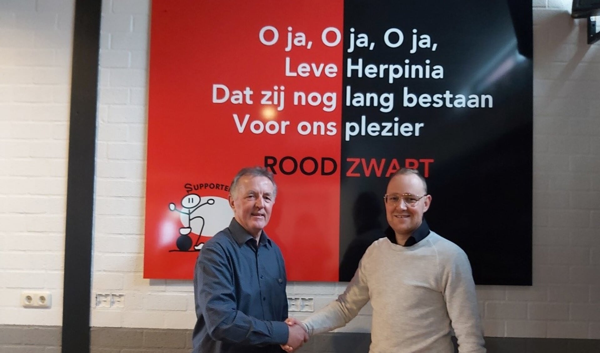 Voorzitter Ad van der Velden en Maarten Hendriks.