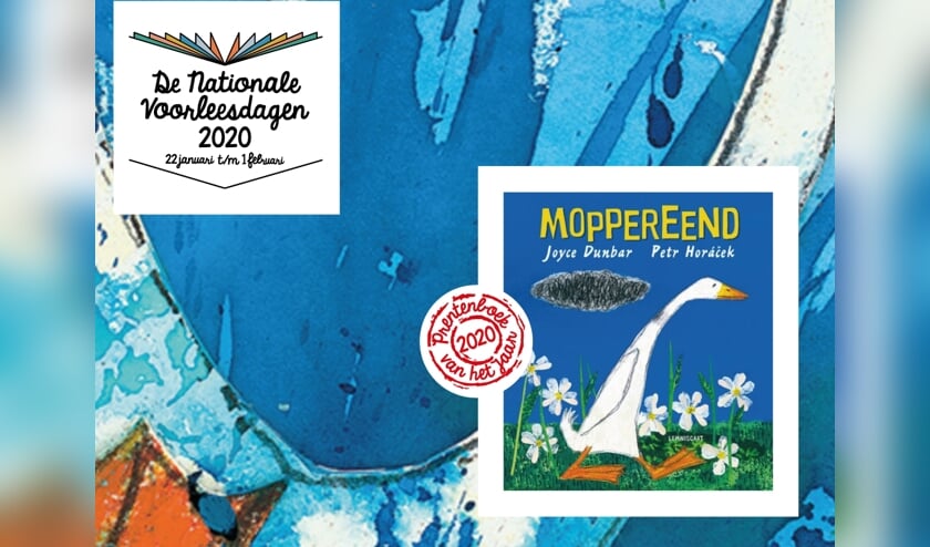 Centraal staat het Prentenboek van het Jaar: Moppereend.
