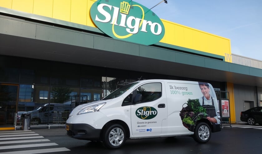 De elektrische busjes van de Sligro.