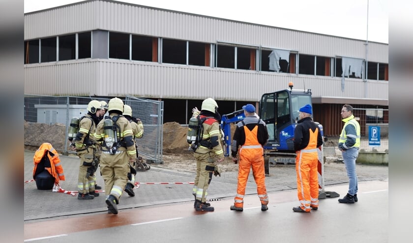 Gaslek door graafwerkzaamheden op Havenlaan in Katwijk.