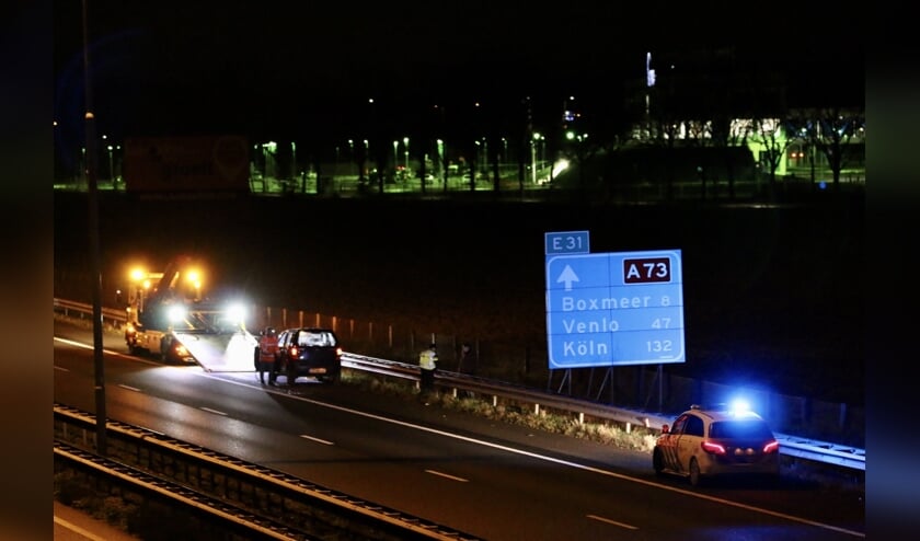 Ongeluk op A73 bij Haps.