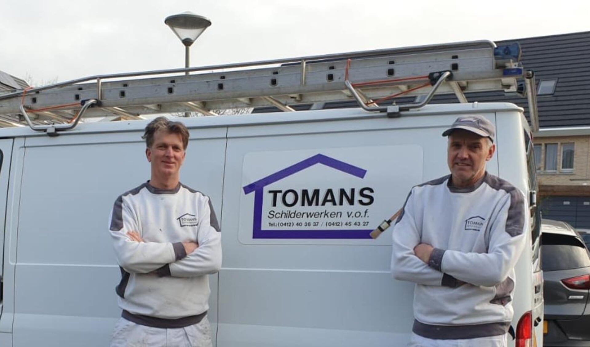 Tommy van de Vondervoort en Frans Hoeks van Tomans Schilderwerken.