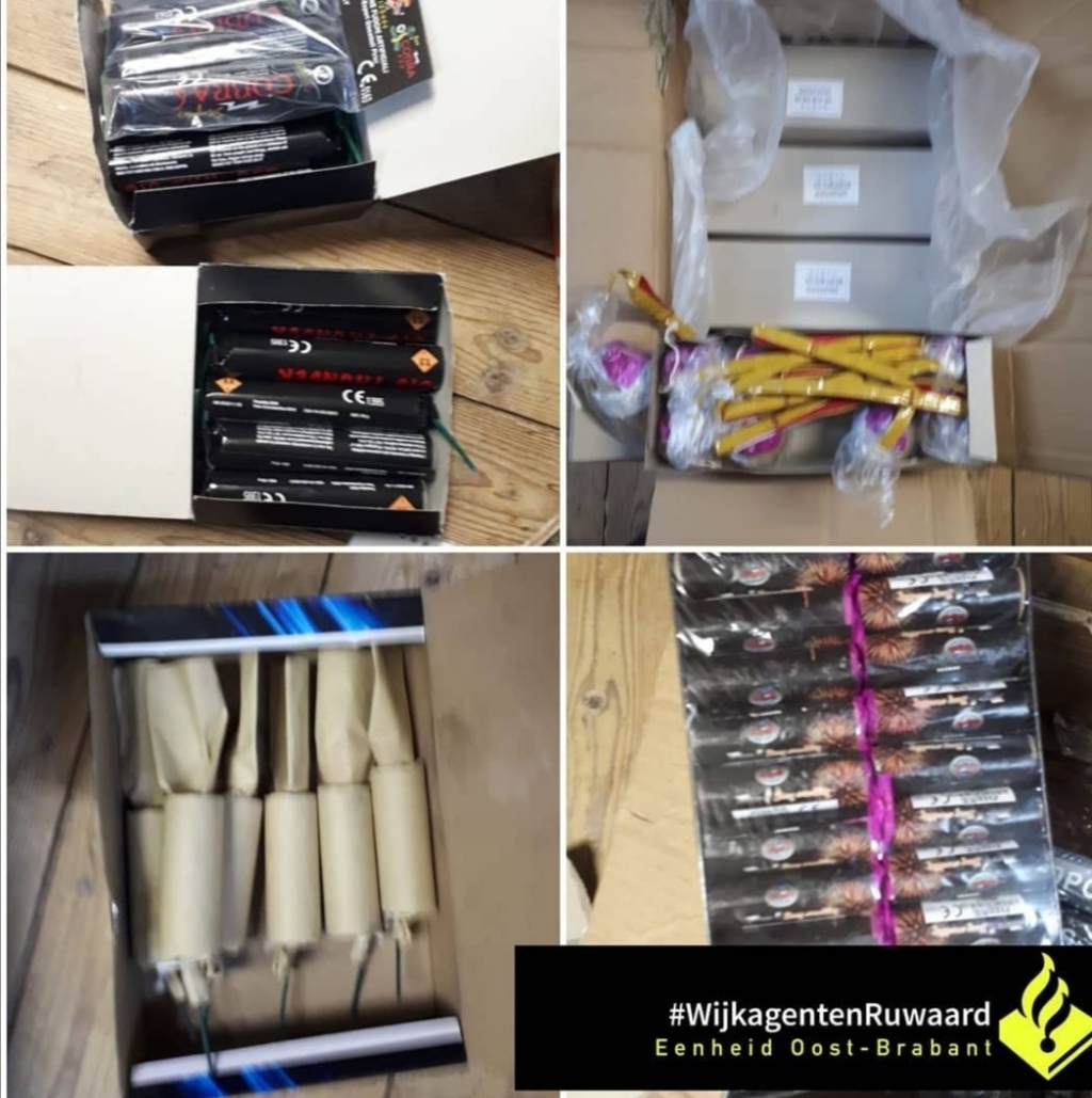 <p>Politie vindt 70 kilo illegaal vuurwerk in Osse woning. (Foto: Wijkagenten Ruwaard)</p>