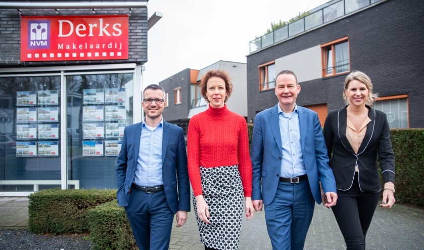 <p>Het team van Derks Makelaardij. (foto: Bianca van den Broek)</p>