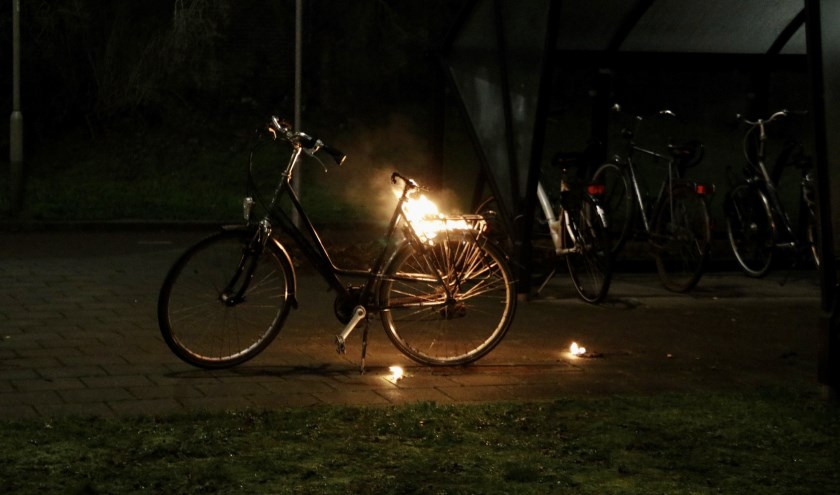 Fiets in brand in Gennep