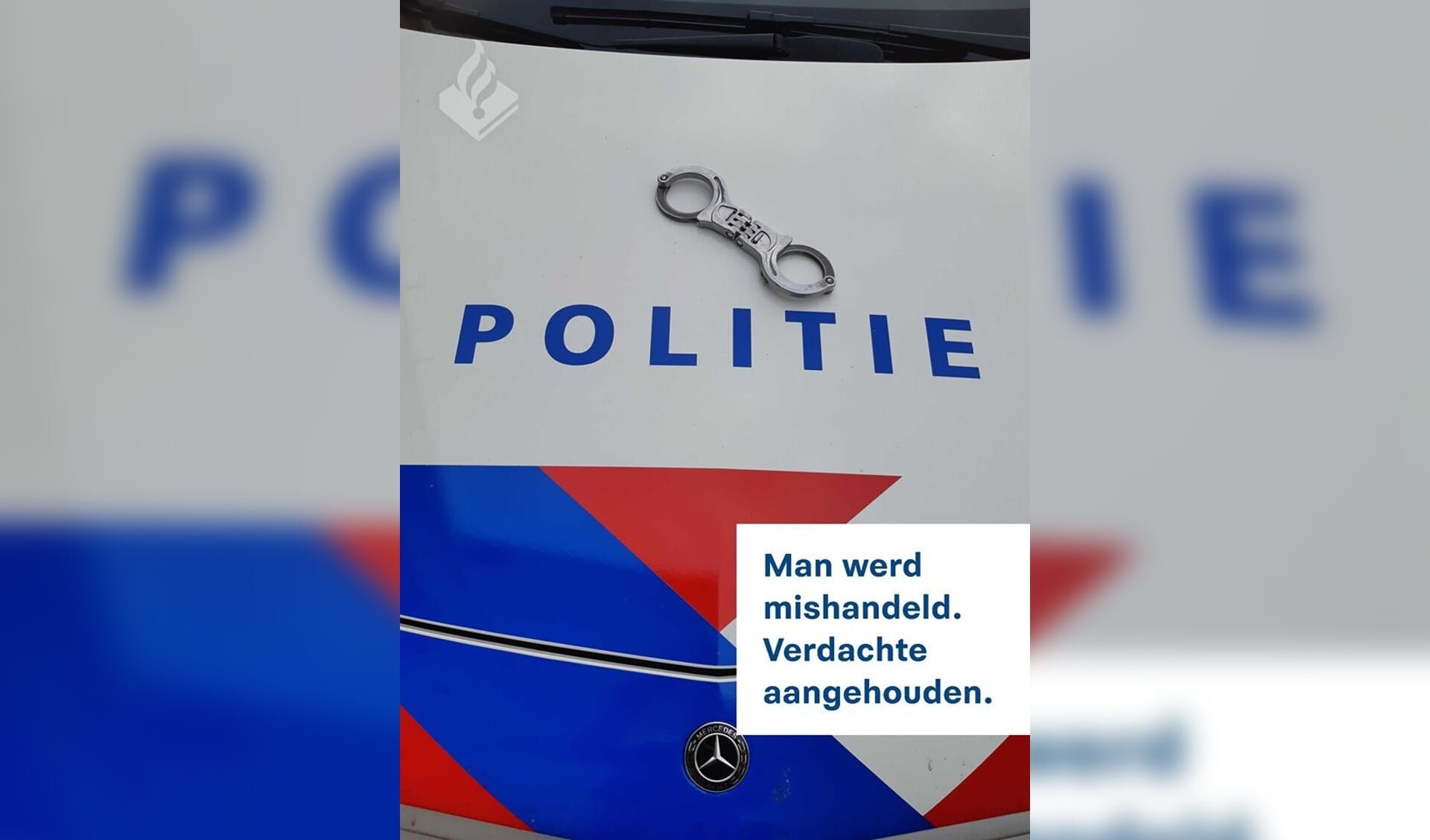 Politie pakt man op.