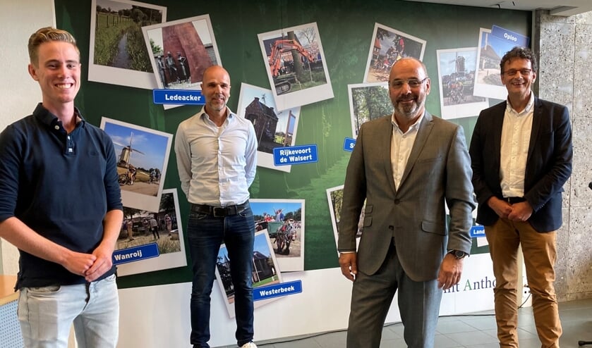 Vlnr: Joep Baltussen, Mark Hendrikx, Rob Poel en Gerard de Baaij.