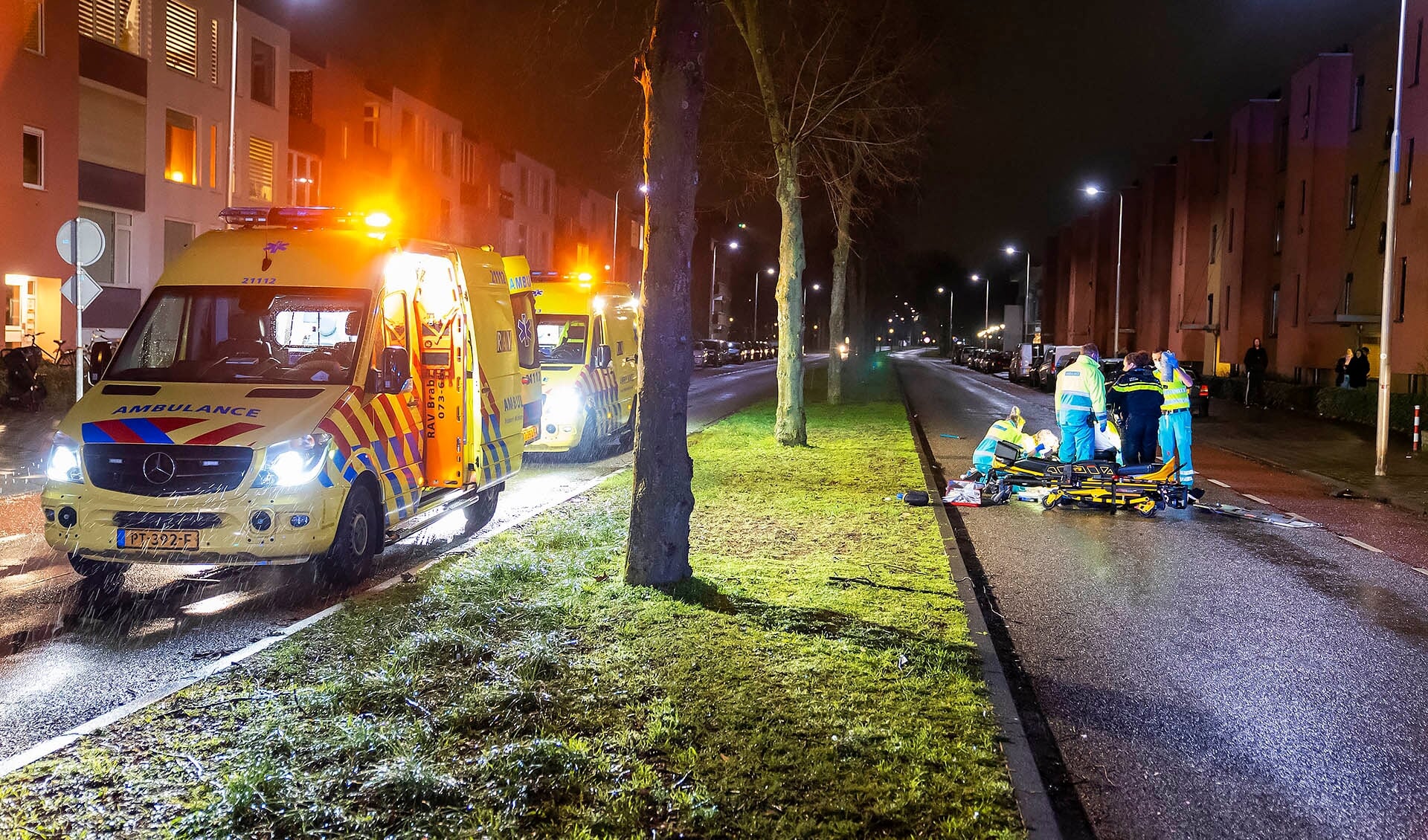 Dodelijk ongeval op Nieuwe Hescheweg. (Foto: Gabor Heeres, Foto Mallo)