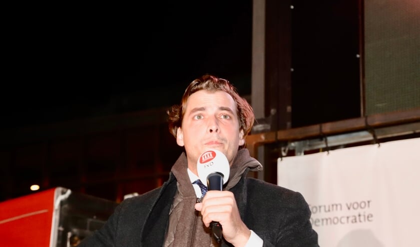 Thierry Baudet sprak Cuijk toe op het Louis Jansenplein.