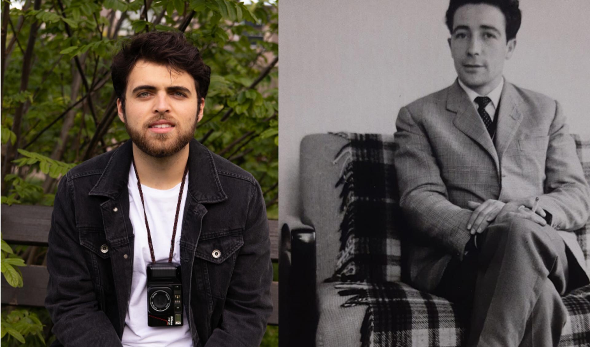 Links op de foto Raúl, rechts op de foto zijn opa.