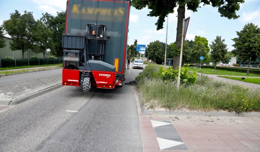 De chauffeur kwam met de schrik vrij.