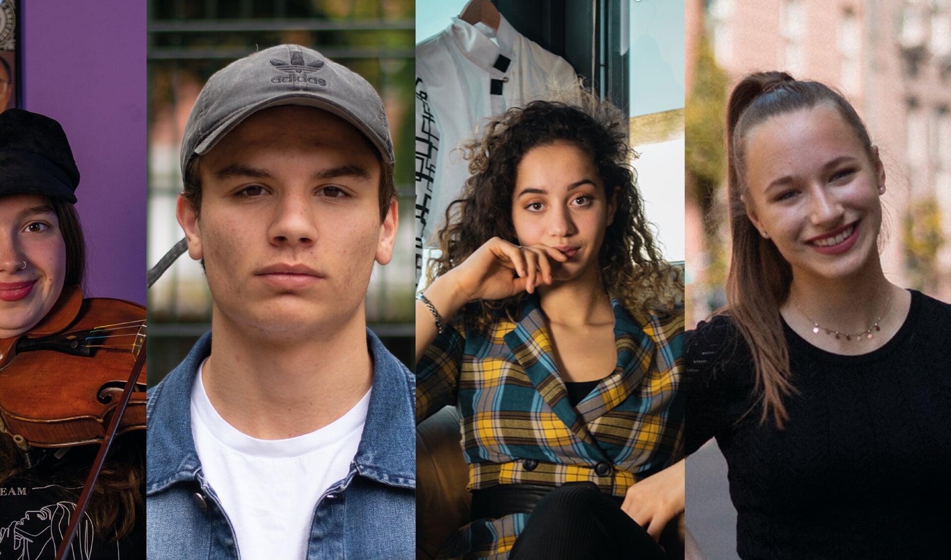 Vier jongeren zijn de gezichten van de documentaire The Zer00’s. Op de foto van links naar rechts Eva, Jesse, Aimee en Bridget.