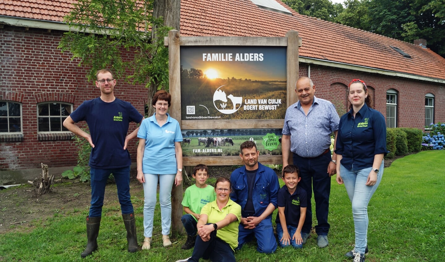 Ook bij familie Alders aan de Rieterdreef 3a in Overloon stond al een aantal maanden het bedrijfsbord van Land van Cuijk Boert Bewust.  