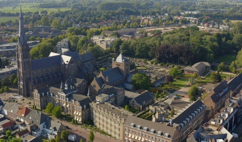 <p>Het Kloosterkwartier in Veghel vanuit de lucht.</p>
