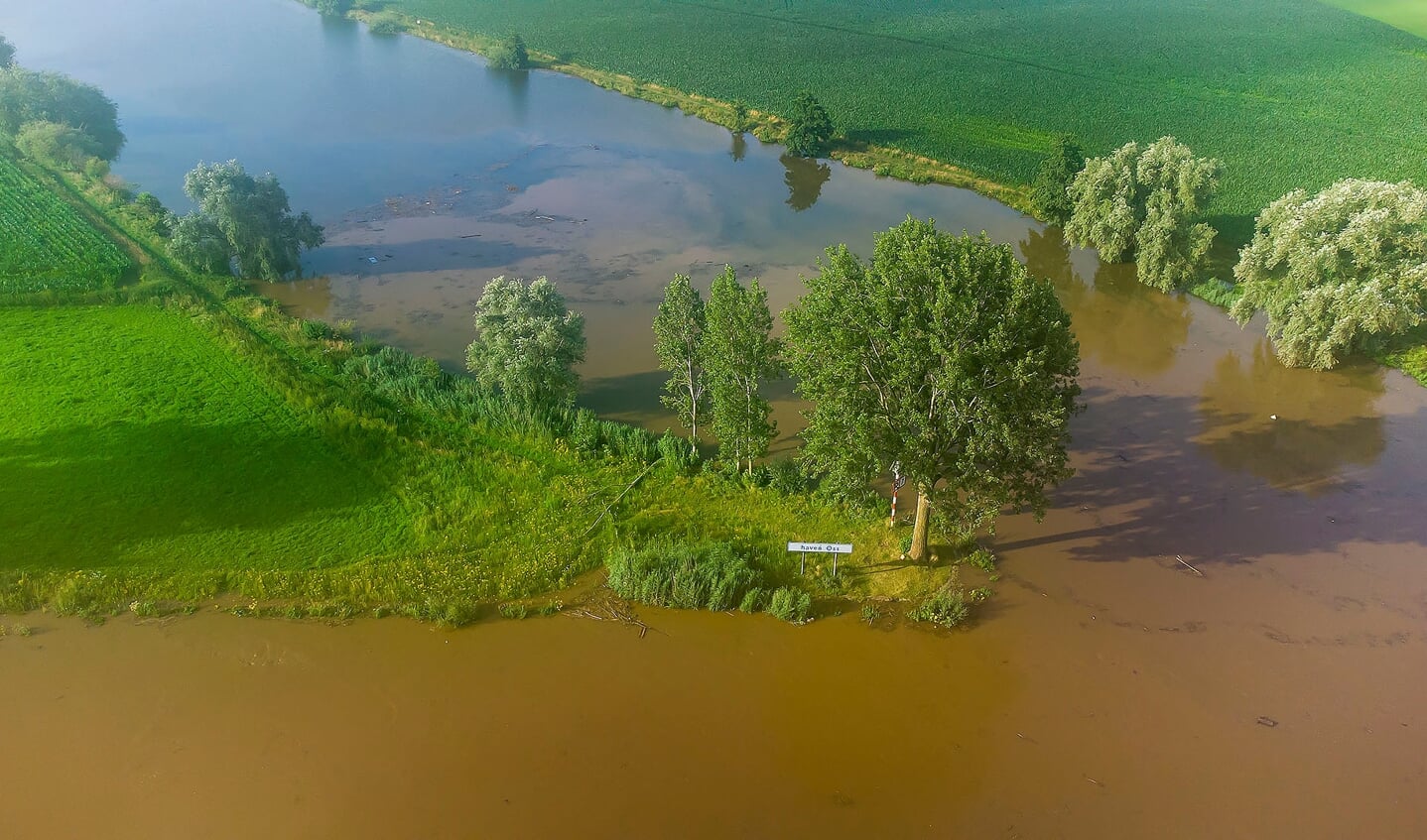 Hoog water in Maren-Kessel. (Foto: Gabor Heeres, Foto Mallo)