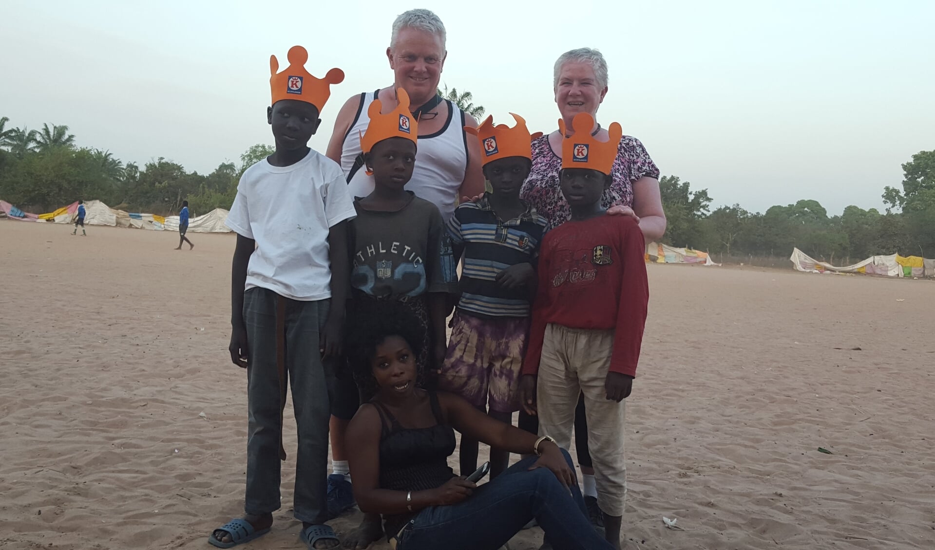 Henk en Antonella Meulepas in Gambia.